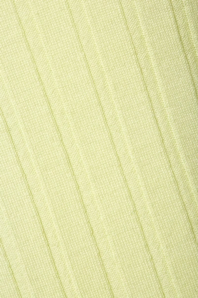Shop Petar Petrov Karen Ribbed Merino Wool Turtleneck Sweater In Pastel Yellow