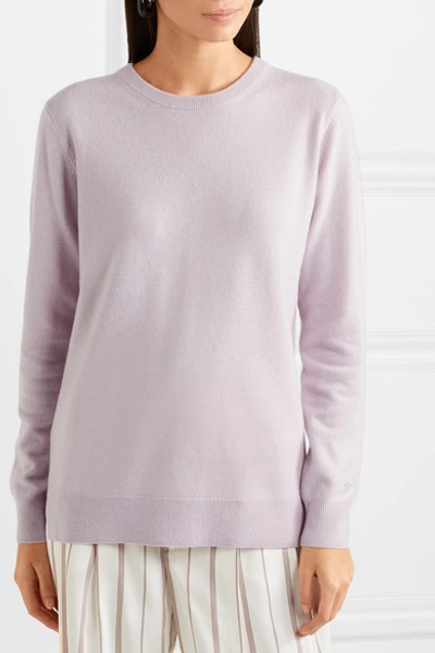 Shop Tory Burch Bella Cashmere Sweater In Lilac