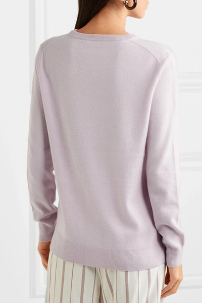 Shop Tory Burch Bella Cashmere Sweater In Lilac