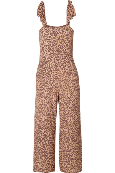 faithfull the brand leopard jumpsuit