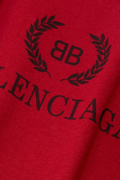 Shop Balenciaga Printed Cotton-jersey T-shirt