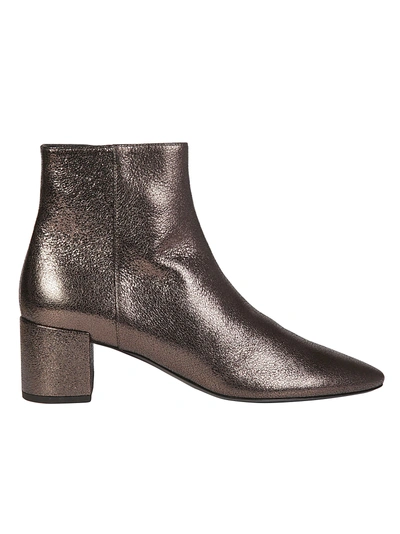 Shop Saint Laurent Lou Lou Boots In Nero/gun Metal