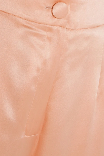 Shop Materiel Silk-satin Pants In Peach