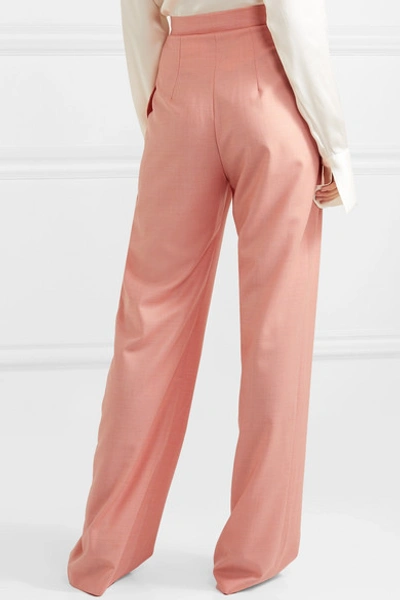 Shop Materiel Wool-blend Wide-leg Pants In Blush
