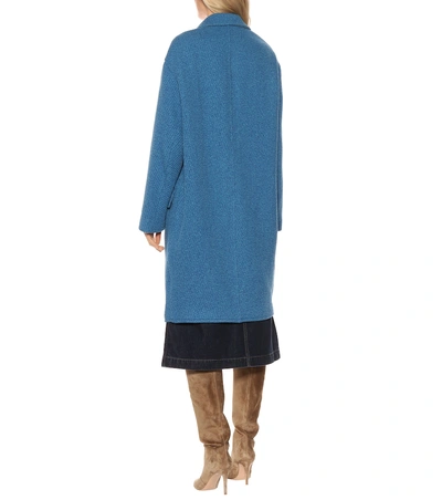 Shop Isabel Marant Étoile Gimi Wool-blend Coat In Blue