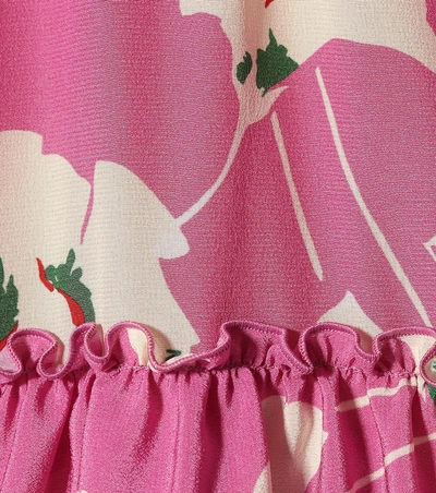 Shop N°21 Printed Silk Dress In Pink