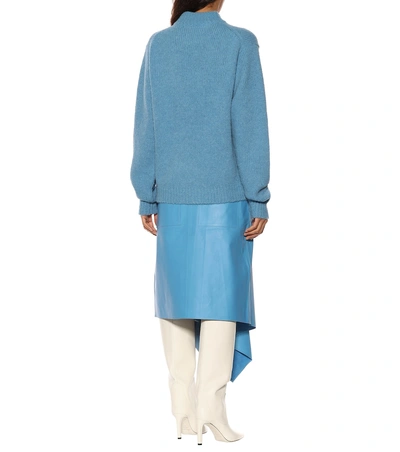 Shop Tibi Alpaca And Wool-blend Sweater In Blue