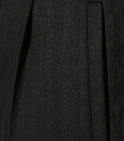 Shop Brunello Cucinelli Cotton And Linen Pants In Black