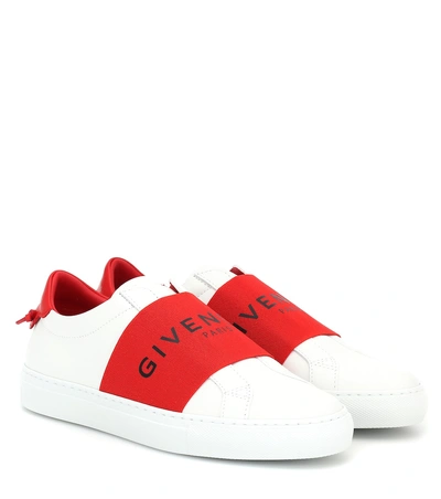 Shop Givenchy Urban Street Leather Sneakers In White