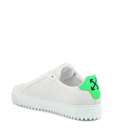 Shop Off-white Arrows Suede Sneakers In White