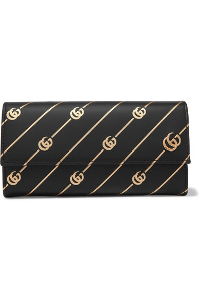 Shop Gucci Printed Leather Continental Wallet