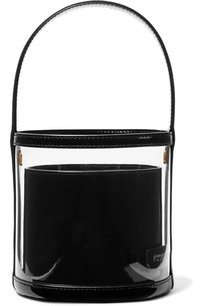Shop Staud Bissett Pvc And Patent-leather Bucket Bag In Black