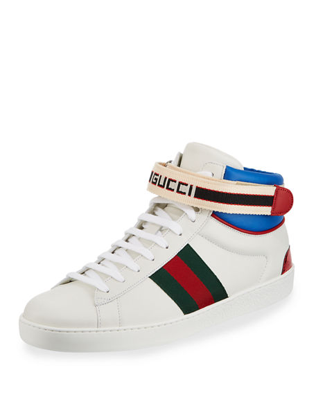 gucci stripe ace high top