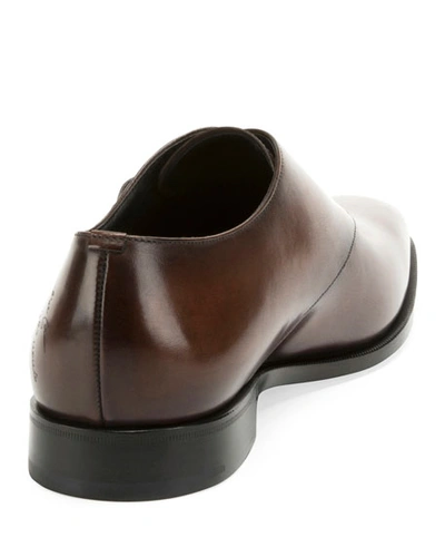 Shop Berluti Men's Venezia Scritto Loafers In Brown