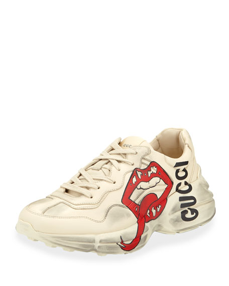 gucci rhyton sneakers mouth print