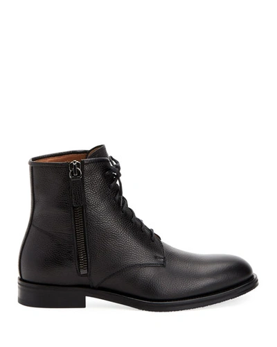 Shop Aquatalia Men's Vladimir Leather Boots In Black