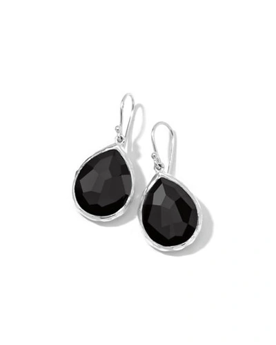 Shop Ippolita Mini Teardrop Earrings In Onyx