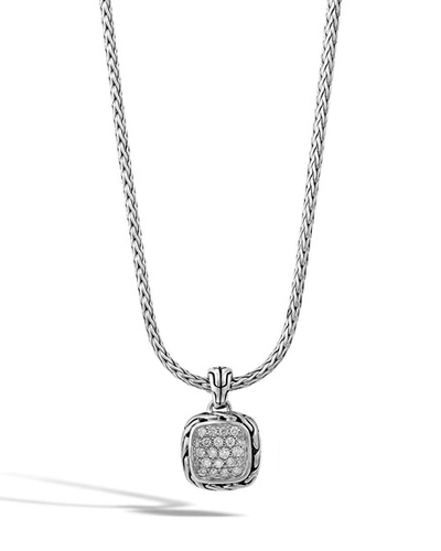 Shop John Hardy Classic Chain Silver Diamond Pendant Necklace