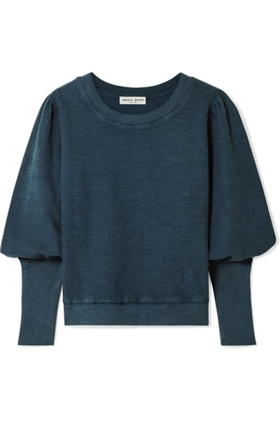 Shop Apiece Apart Olimpio Cotton Sweatshirt In Teal