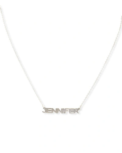 Shop Jennifer Zeuner Mercer Personalized Nameplate Pendant Necklace In Gold