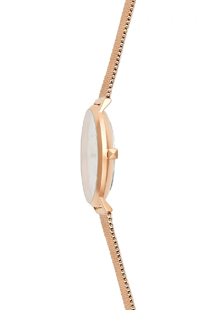 Shop Rebecca Minkoff Major Chronograph Bracelet Watch, 38mm In Rose Gold/ Silver/ Rose Gold