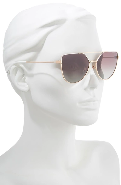Shop Polaroid 58mm Polarized Sunglasses - White/ Gold