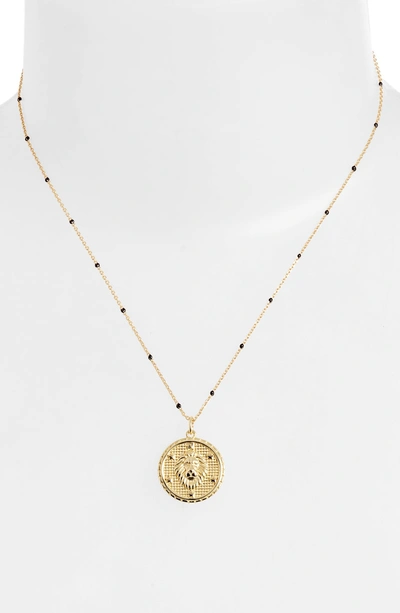 Shop Argento Vivo Zodiac Pendant Necklace In Leo