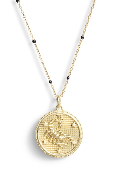 Shop Argento Vivo Zodiac Pendant Necklace In Scorpio