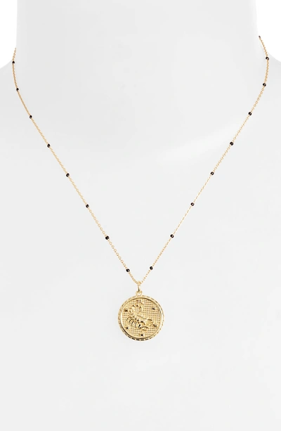 Shop Argento Vivo Zodiac Pendant Necklace In Scorpio