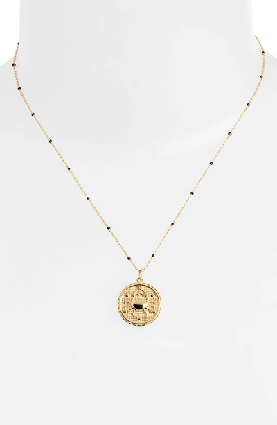 Shop Argento Vivo Zodiac Pendant Necklace In Cancer