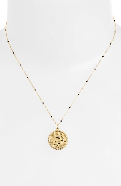 Shop Argento Vivo Zodiac Pendant Necklace In Pisces