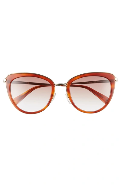 Shop Longchamp Roseau 54mm Cat Eye Sunglasses - Blonde Havana