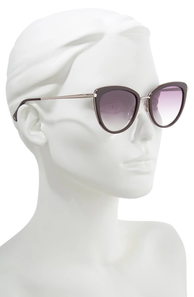 Shop Longchamp Roseau 54mm Cat Eye Sunglasses - Chocolate