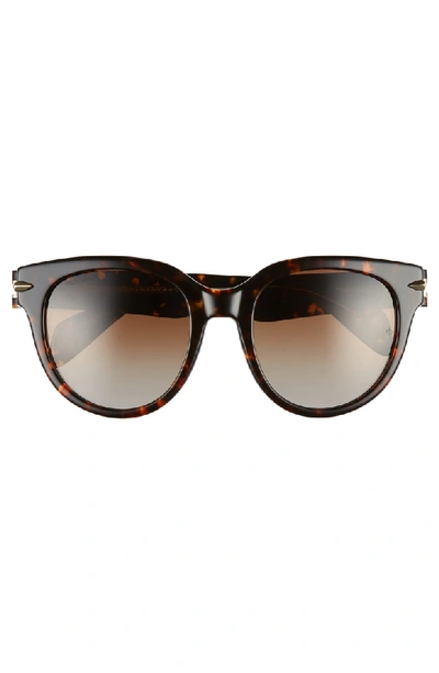 Shop Rag & Bone 54mm Cat Eye Sunglasses - Havana/ Crystal
