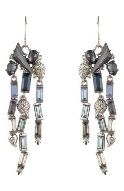 Shop Alexis Bittar Winter Paisley Stone Cluster Drop Earrings In Crystal