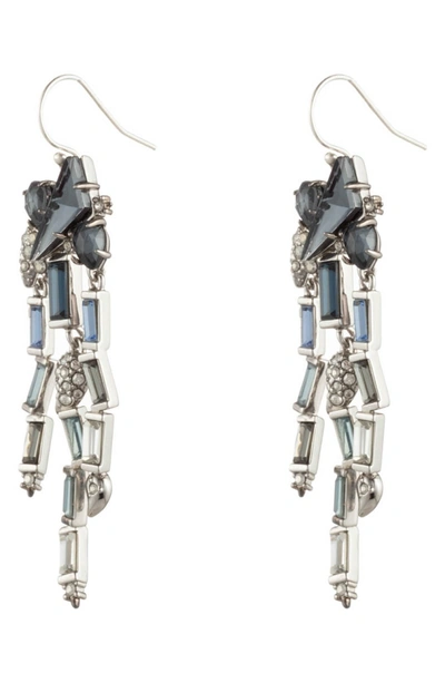Shop Alexis Bittar Winter Paisley Stone Cluster Drop Earrings In Crystal