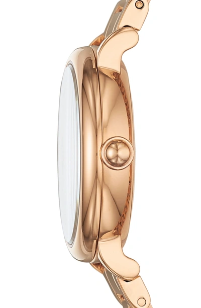Shop Marc Jacobs Classic Bracelet Watch, 28mm In Rose Gold/ White/ Rose Gold