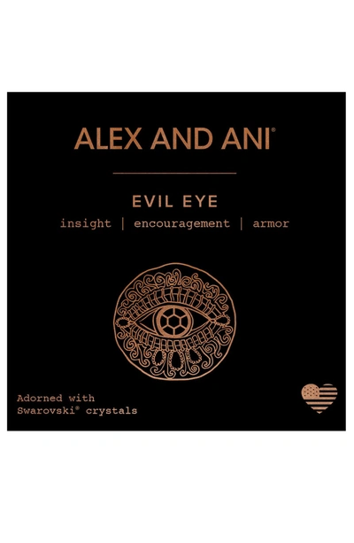 Shop Alex And Ani Evil Eye Adjustable Wire Bangle (nordstrom Exclusive) In Rose Gold