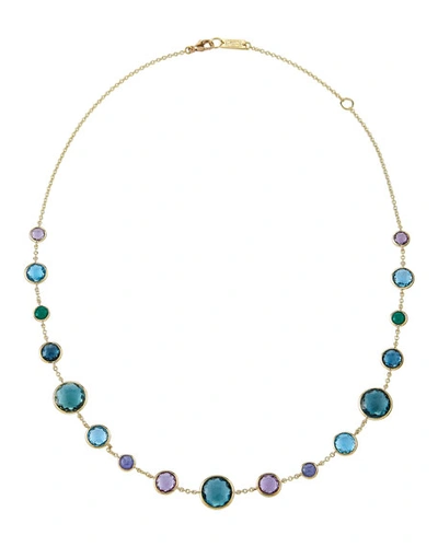 Shop Ippolita 18k Gold Rock Candy Lollitini Necklace 16-18" In Purple/green