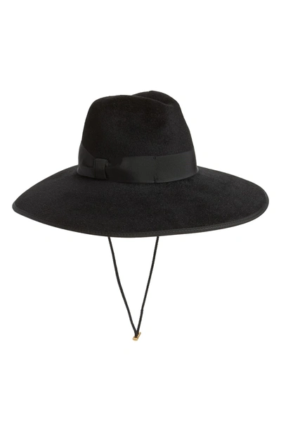 Shop Gucci Sereno Fur Felt Hat In Black/ Black