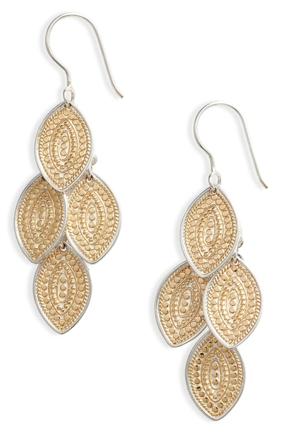 Shop Anna Beck Chandelier Earrings In Gold/ Silver