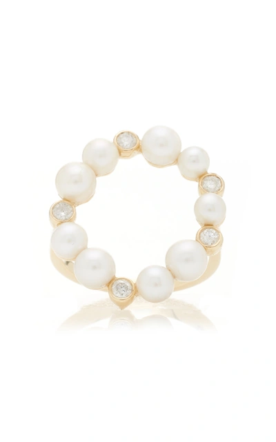Shop Anissa Kermiche Rond De Perles Ring In Gold