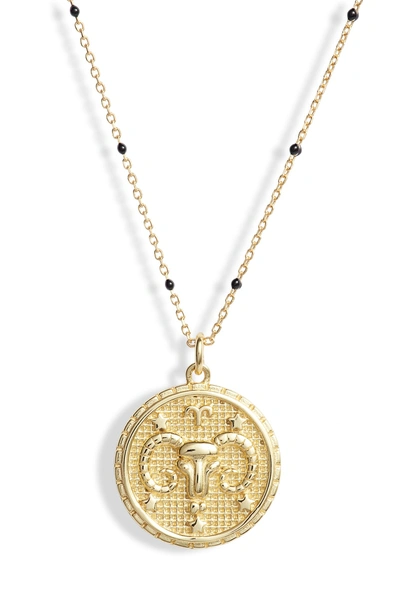 Shop Argento Vivo Zodiac Pendant Necklace In Aries