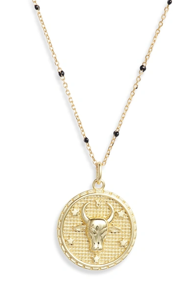 Shop Argento Vivo Zodiac Pendant Necklace In Taurus