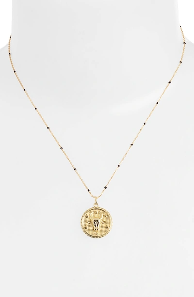 Shop Argento Vivo Zodiac Pendant Necklace In Taurus