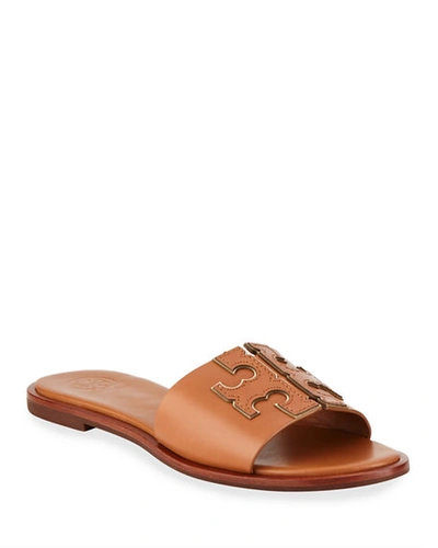 Shop Tory Burch Ines Flat Slide Sandals In Tan