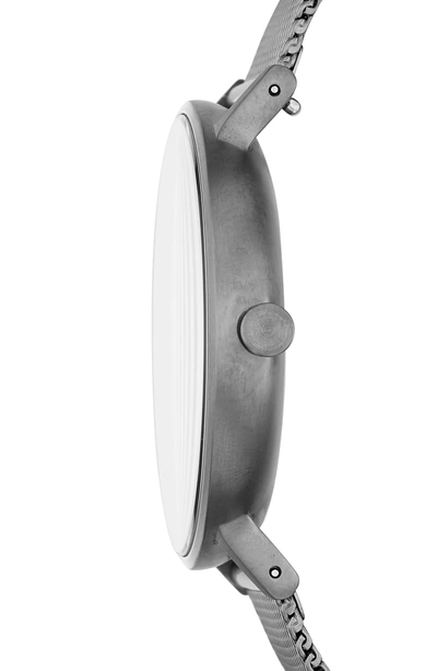 Shop Skagen Aaren Mesh Strap Watch, 40mm In Grey/ Gunmetal