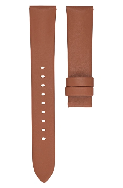 Shop Michael Kors Runway Leather Watch Strap In Brown