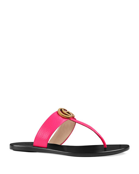 pink gucci thong sandals