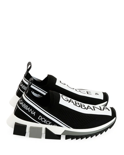 dolce and gabbana sorrento knitted trainers